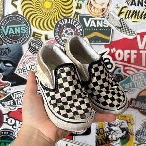 Vans Toddler Checkerboard Classic Slip Ons